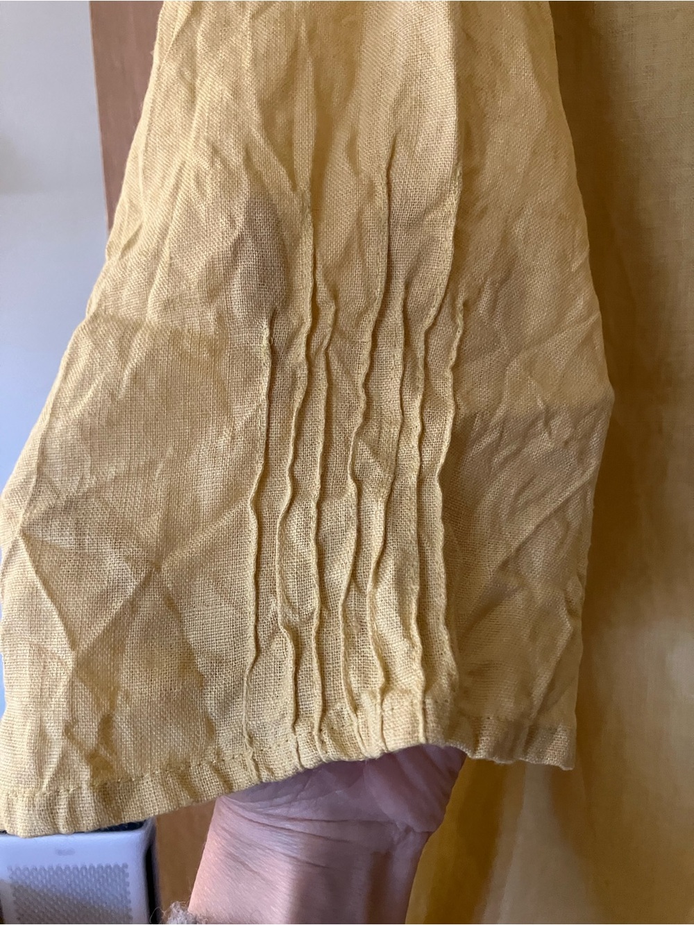 LinenFox Roni Mini Dress in Butter - Picture 3 of 5